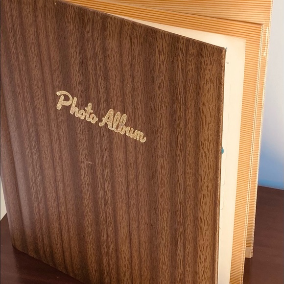 Wooden photo album - Golden brown vintage design - Picture 6 of 8